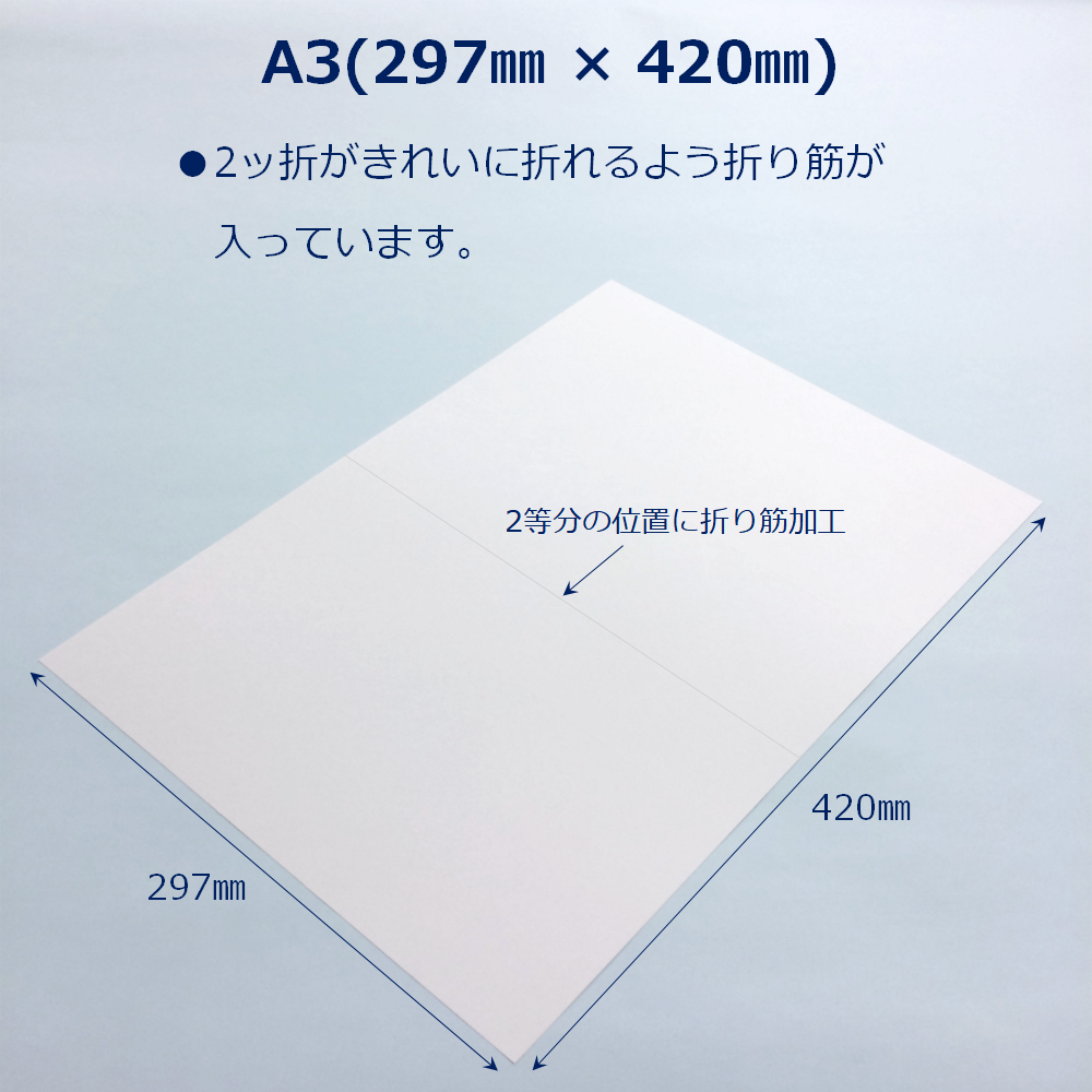 パンフレット用紙 A3 二つ折り メニュー プログラム表 手作り プリントペーパー