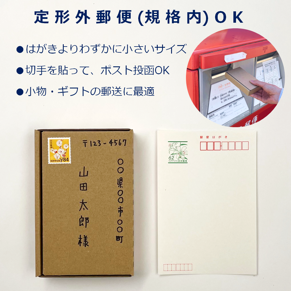ダンボール 定形外 規格内 高さ2.7cm 内寸137×83×24mm メール便