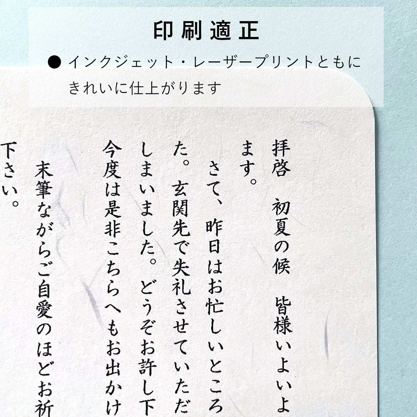 挨拶状 招待状 ハガキサイズ 和紙 模様 しこくてんれい 案内状