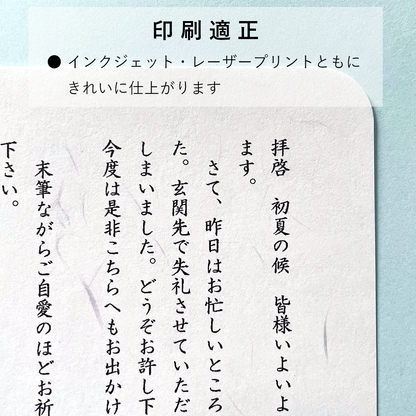 挨拶状 招待状 ハガキサイズ 和紙 模様 しこくてんれい 案内状