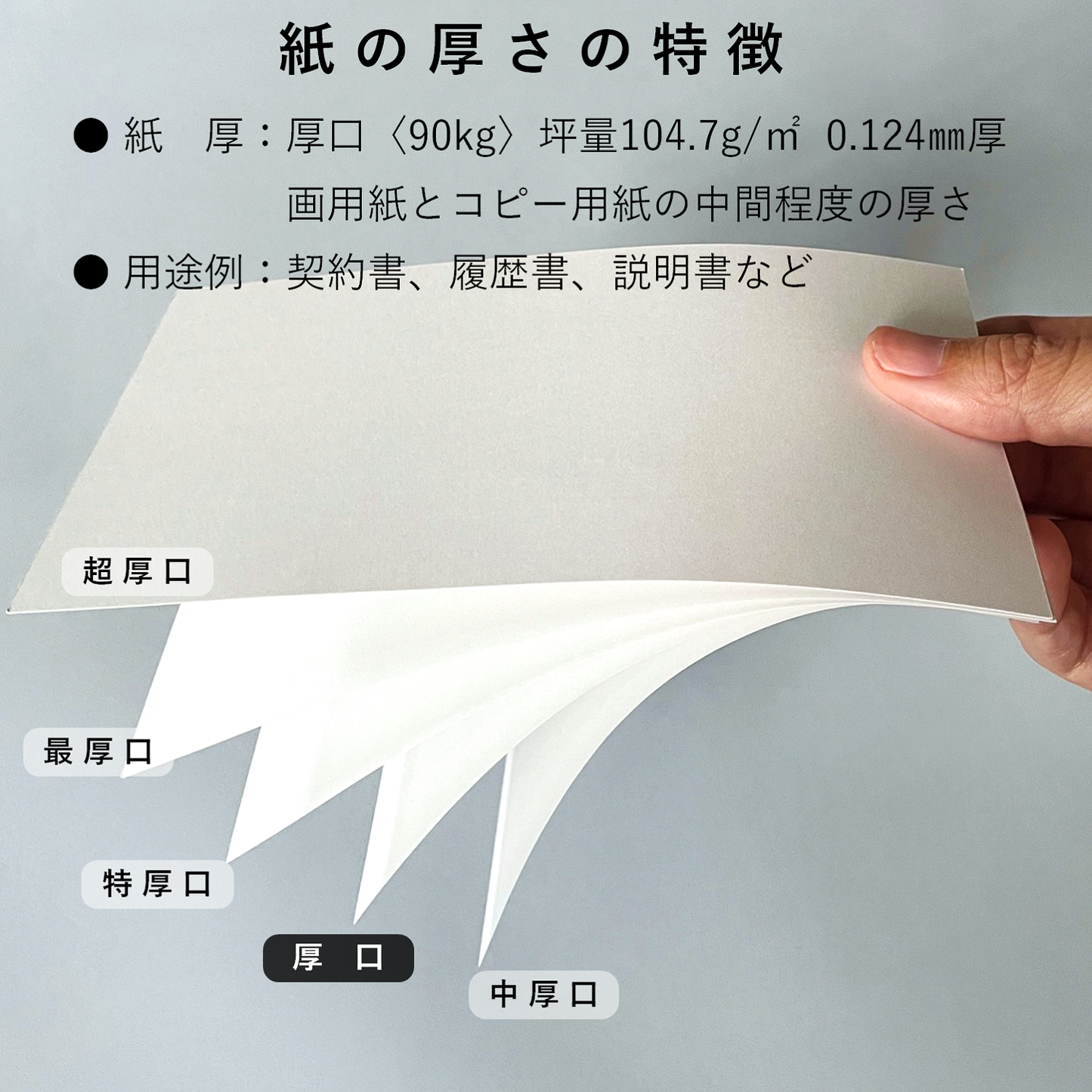 コピー用紙 上質紙 【厚口】 90kg B5 100枚 印刷 プリンター用紙 55298