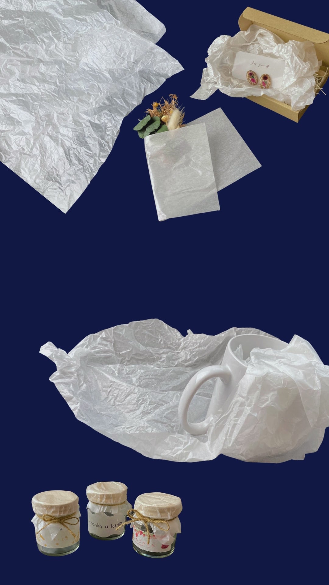 薄葉紙 薄紙 ラッピングペーパー 包装紙 32×50cm 白 梱包 緩衝材
